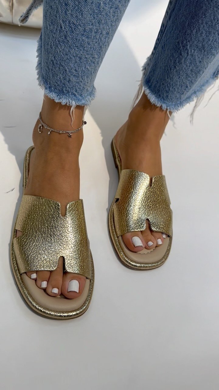 Gold Metallic Sandals