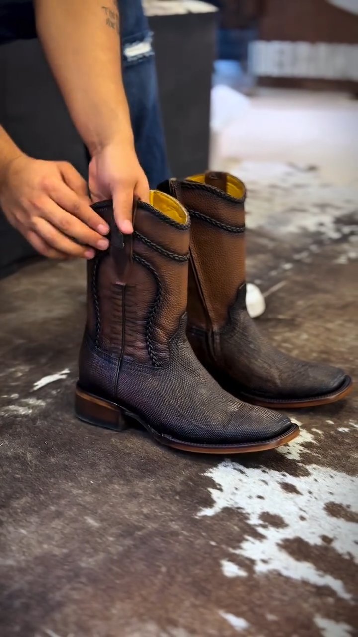 Brown Men's Genuine Chelsea Leather Boots