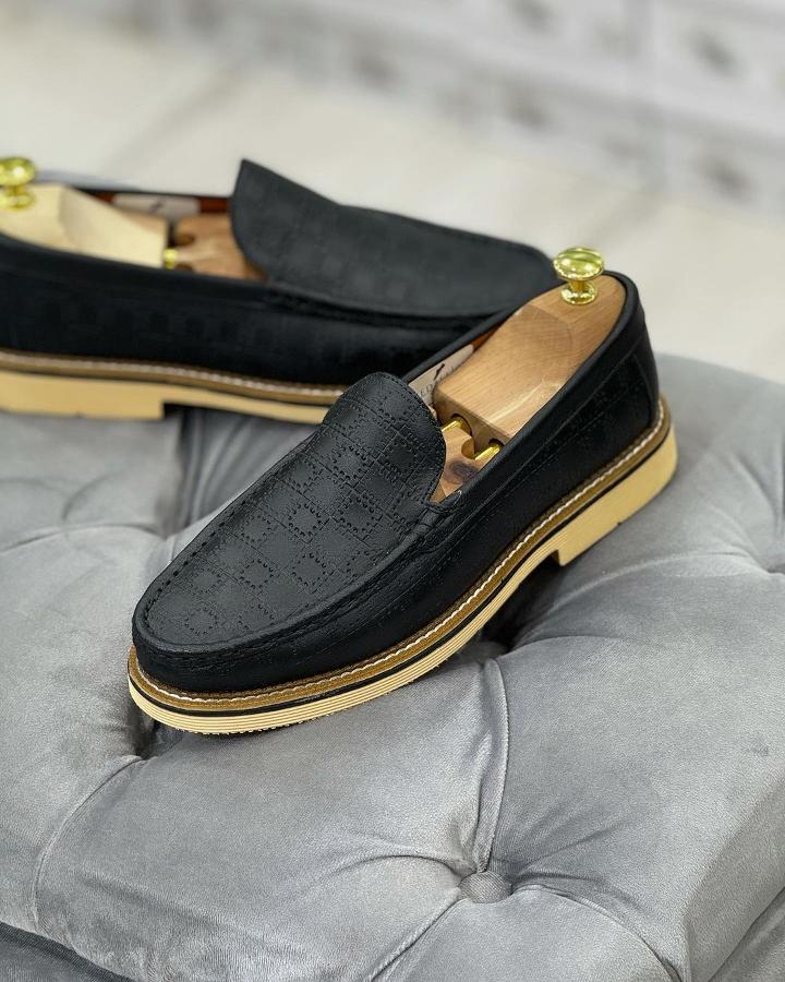 Summer Men's Black Breathable Loafers