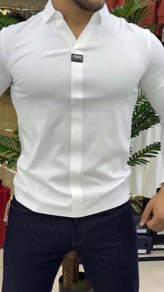 Fashion Stretch Men's Long Sleeve Shirt