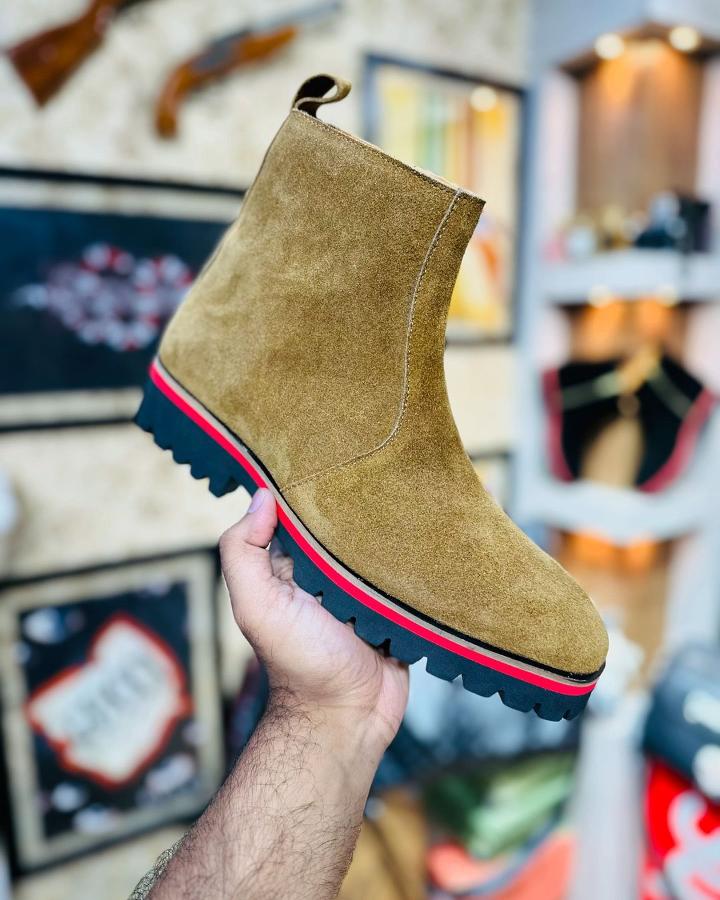 Customise Chunk Sole Suede Chelsea Boots