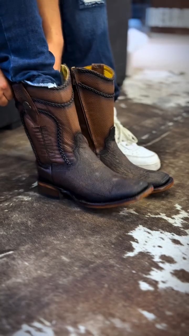 Brown Men's Genuine Chelsea Leather Boots