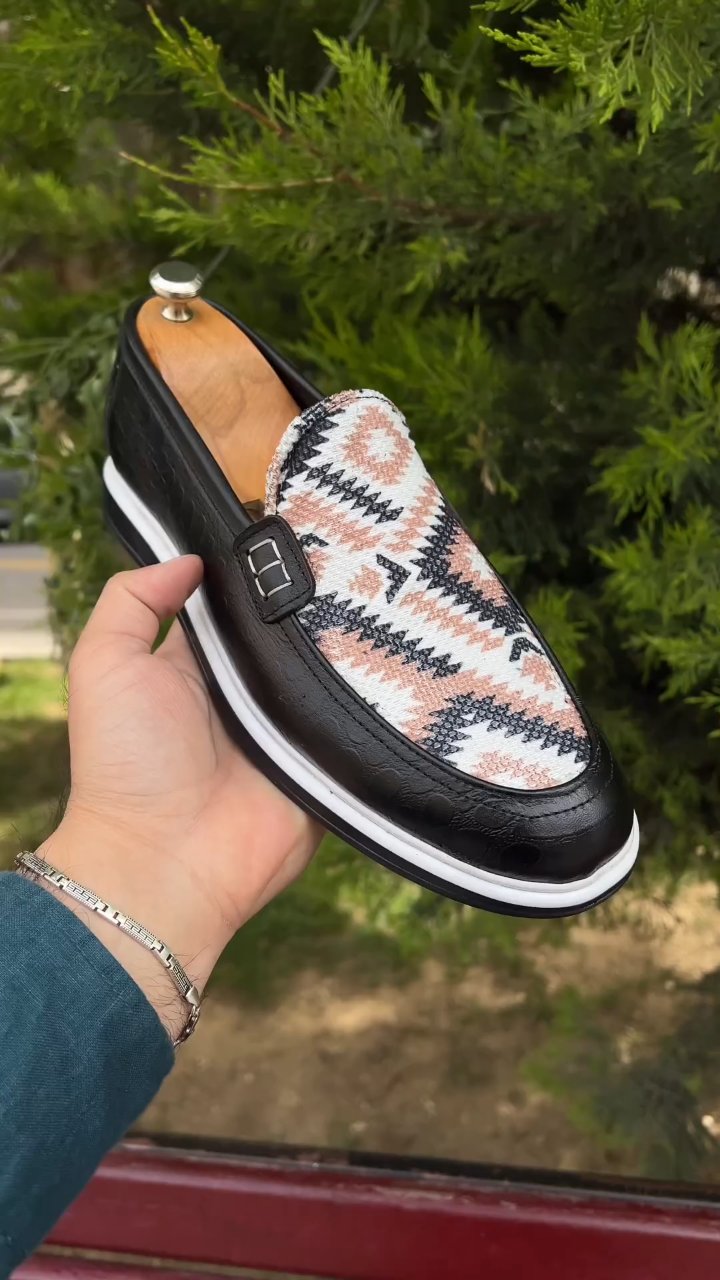 Men's Leather Pattern Business Shoes