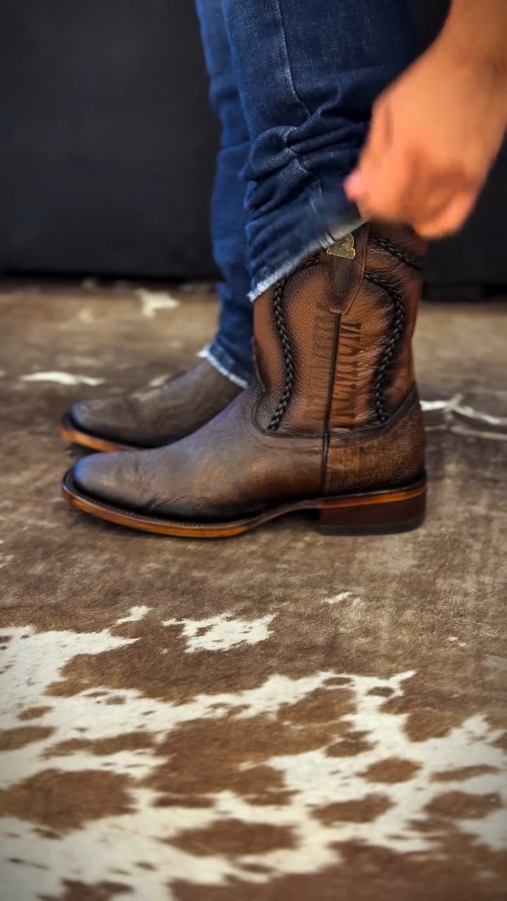 Brown Men's Genuine Chelsea Leather Boots