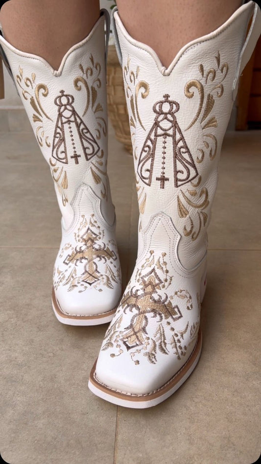 Women's Western Cowboy Embroidered Tall Cowboy Boots