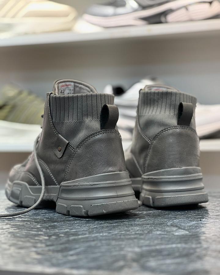 Gray Outdoor Camping Work Boots