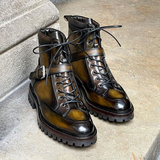 Italian Full Lacquered Calfskin Boots