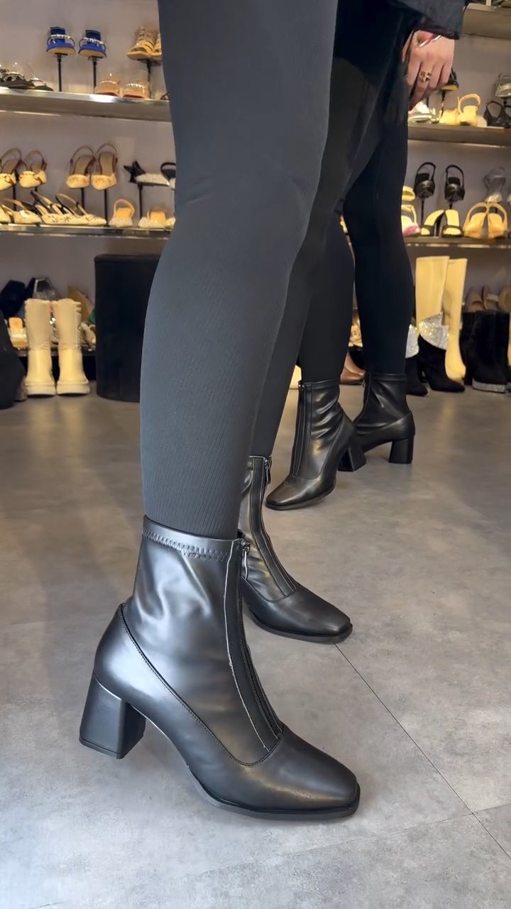 Women's Black Stretch Boots