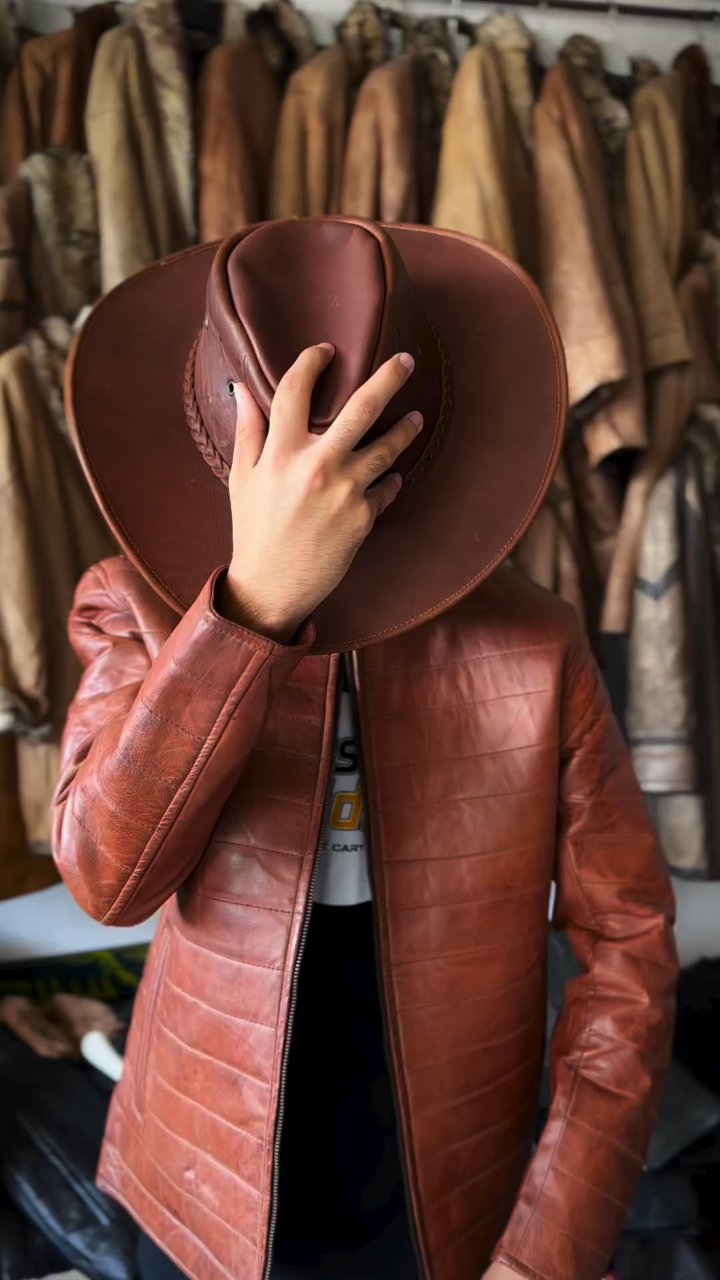 Genuine Leather Handmade Homemade Cowboy Hat