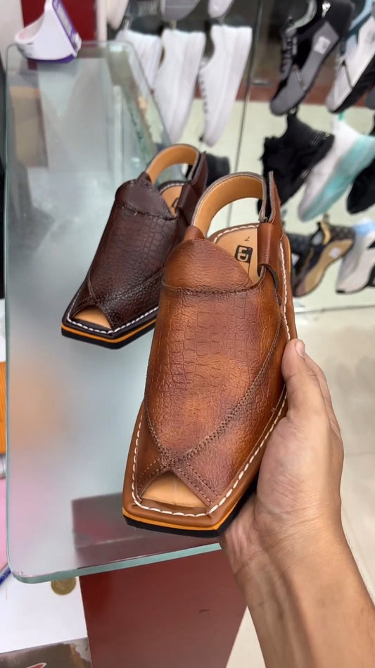 Men's Open Toe Adjustable Leather Sandals