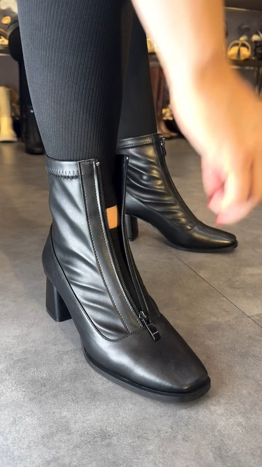 Women's Black Stretch Boots