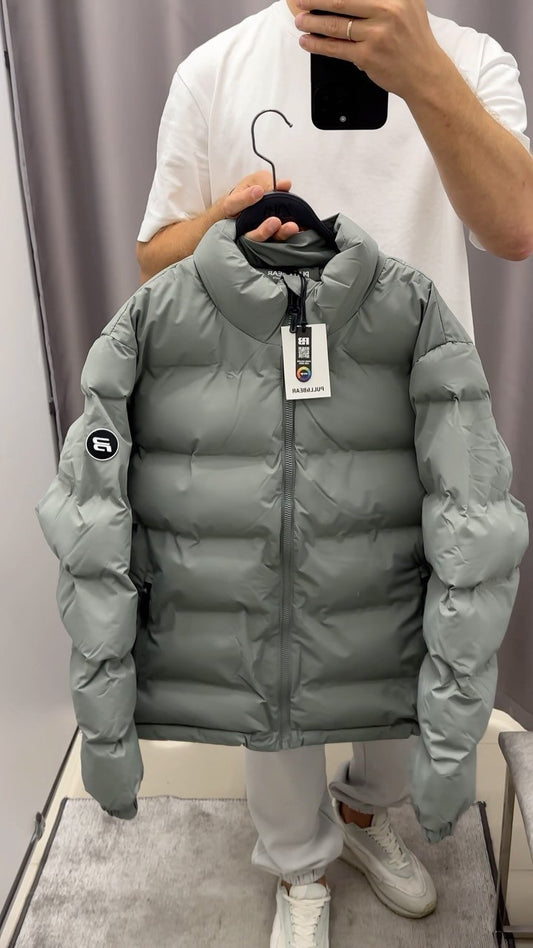 Gray Quilted Jacket