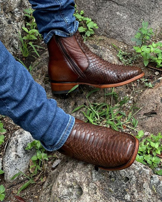 Men's Brown Piton Boots