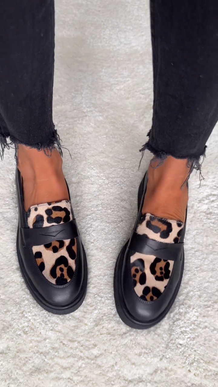 Genuine Leather Gorgeous Leo Printed Shoes