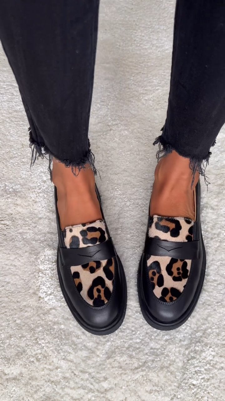 Genuine Leather Gorgeous Leo Printed Shoes