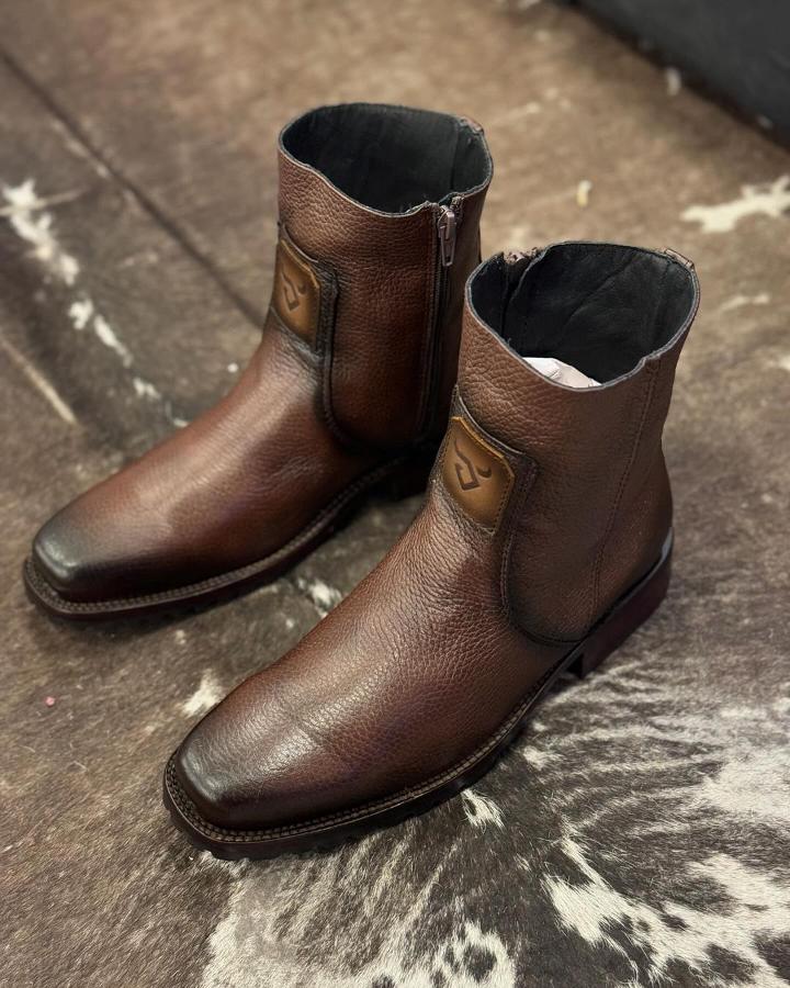 Cuadra Zipper Deerskin Boots